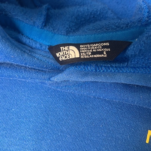 The North Face Boys XS(6) Blue North Face Logo Hoodie “Never Stop Exploring”,GUC - Picture 4 of 7